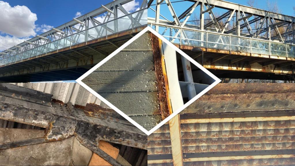 Imágenes del estado del puente de Hierro en Zamora.