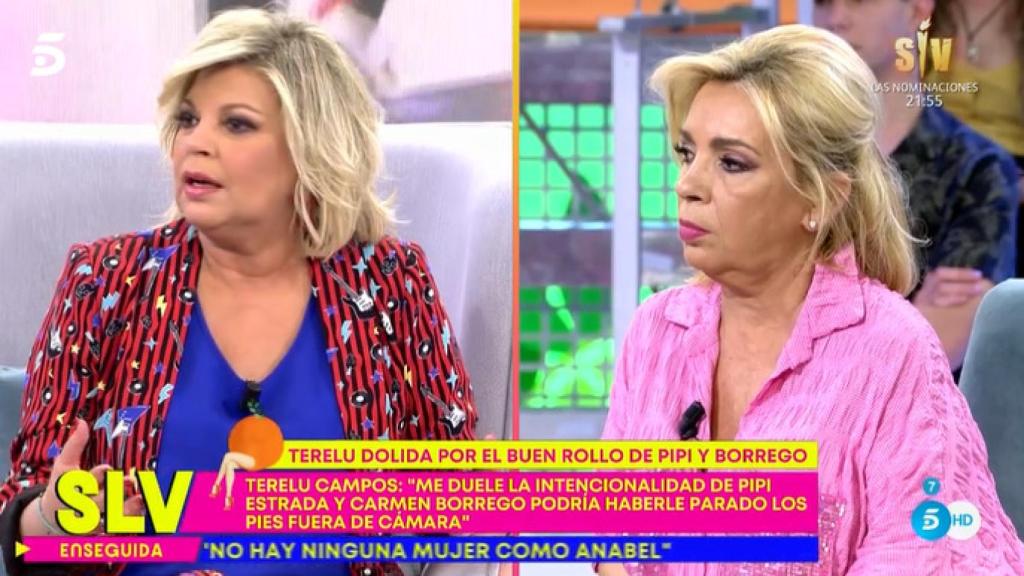 Terelu Campos y Carmen Borrego, en 'Sálvame '.
