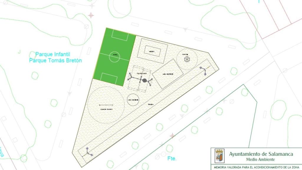 Zona infantil del parque Tomás Bretón