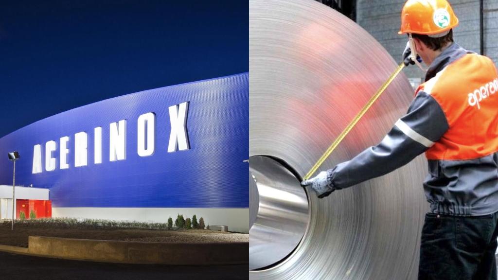 Dos imágenes de Acerinox y Aperam.