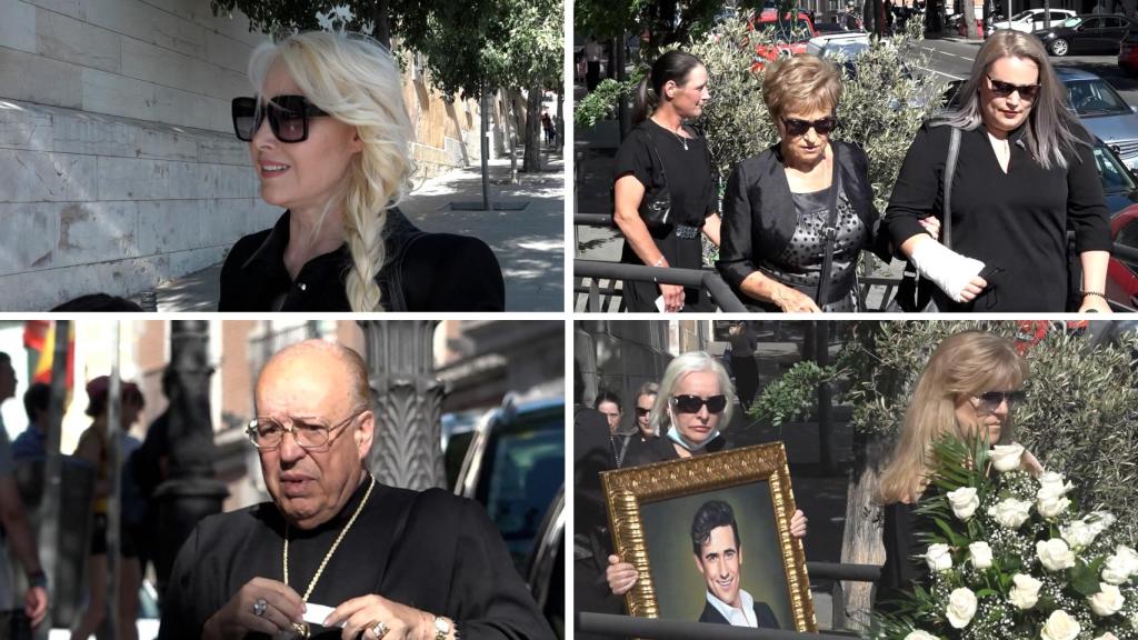 Imágenes de amigos y familiares llegados al funeral en memoria de Carlos Marín.