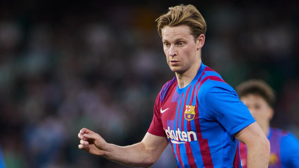 Frenkie de Jong, en un partido del FC Barcelona en la temporada 2021/2022