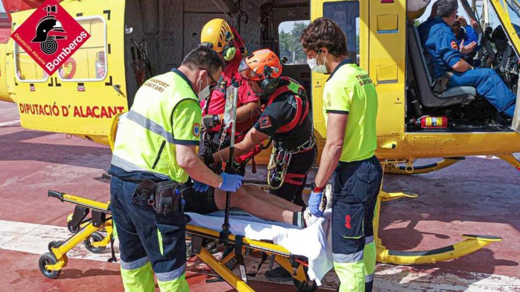 Rescate ciclista Hondón de las Nieves.