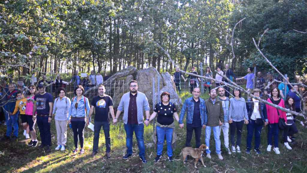 Acto de protesta alrededor del Dolmen de la Casa dos Mouros