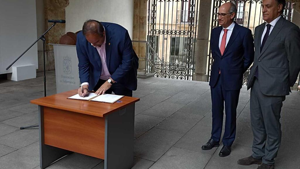 El alcalde de Guijuelo, Roberto Martín