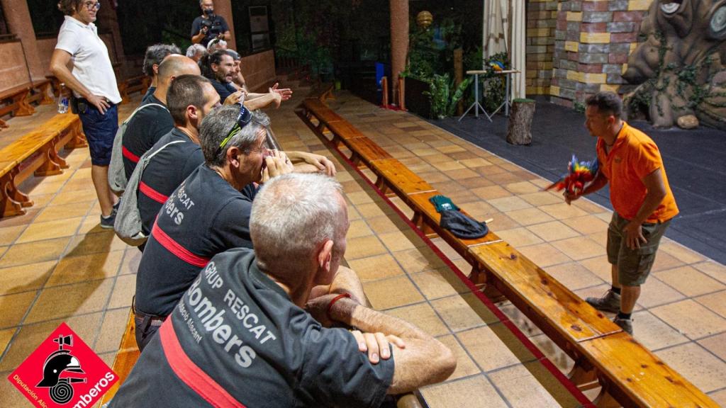 Otra de las clases de formación de rescate de animales para bomberos.