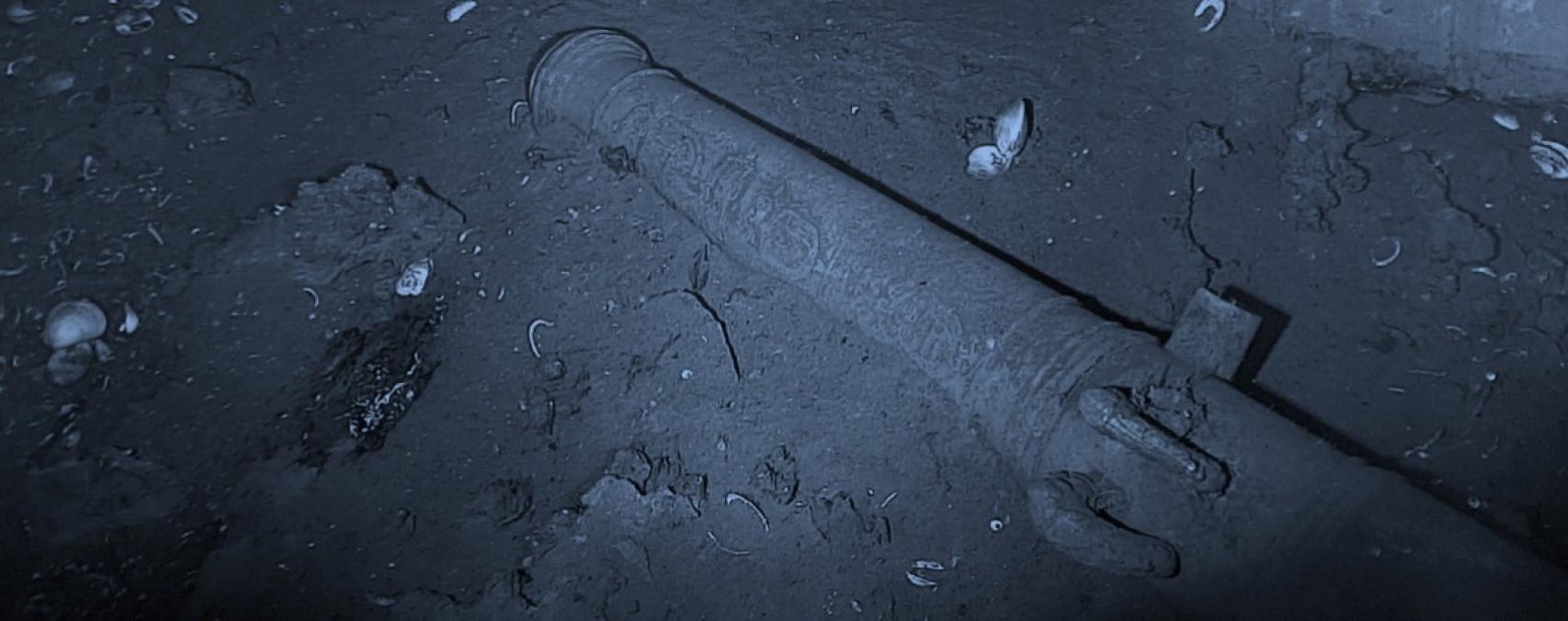 Uno de los cañones del 'San José'.