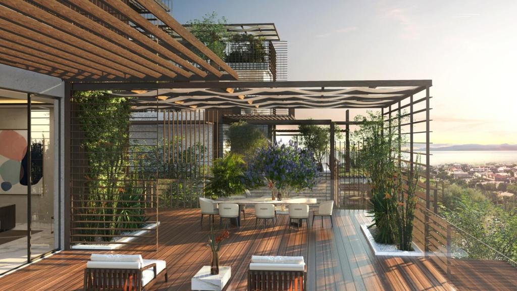 Espacio de terraza de una de las viviendas de lujo, de The One Atelier