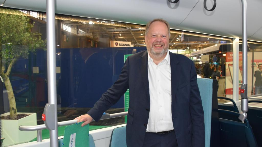 Andrew Palmer, CEO de Switch, hoy en el Salón Europeo de la Movilidad de París