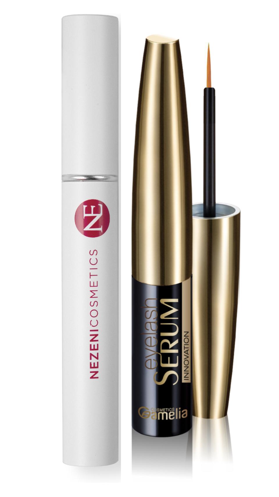 Sérums de pestañas naturales y veganos de Nezeni Cosmetics más Amelia Cosmetics.