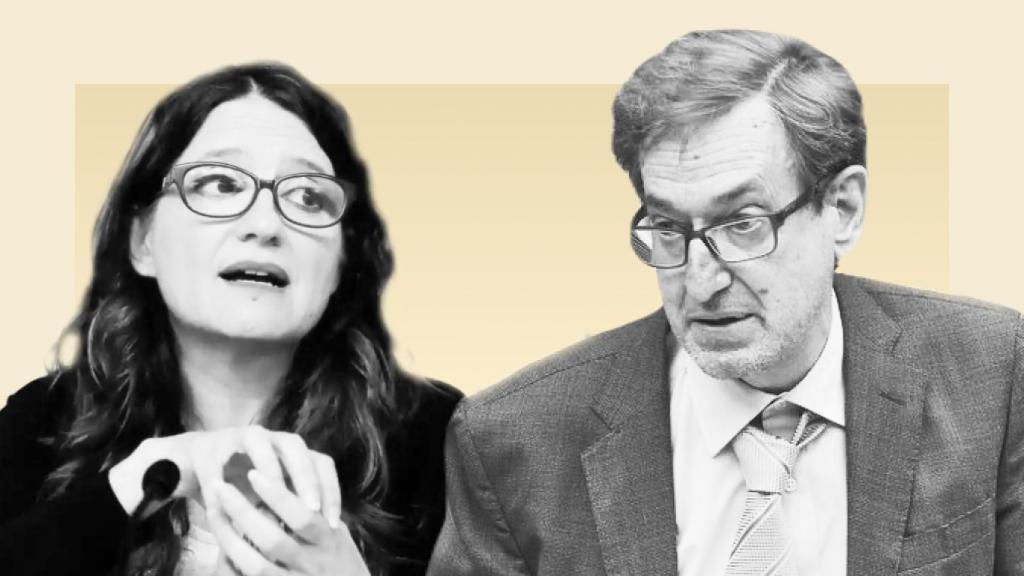 La vicepresidenta Mónica Oltra y el conseller de Sanidad Miguel Mínguez.