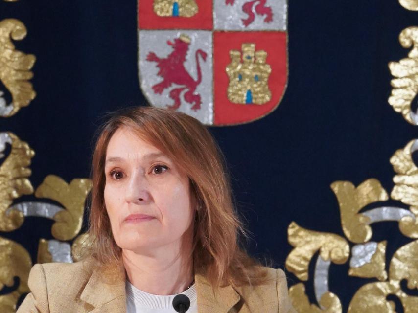 La consejera de Educación, Rocío Lucas, durante la rueda de prensa
