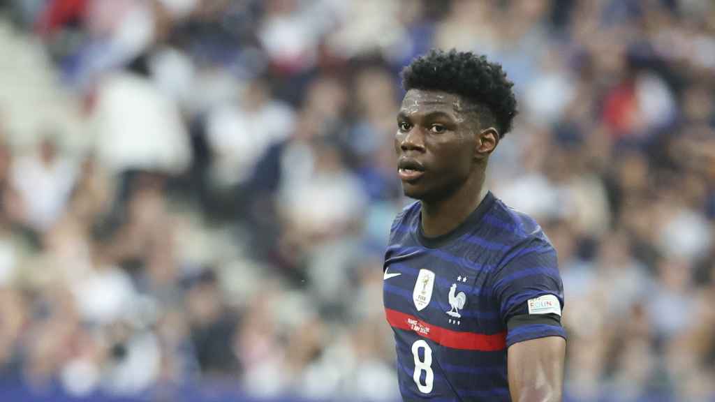 Aurelién Tchouaméni, en un partido de la selección de Francia