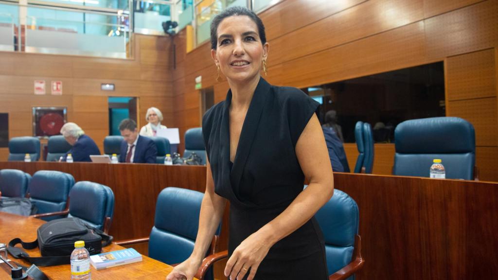 La portavoz de Vox en la Asamblea de Madrid, Rocío Monasterio, en un pleno reciente.