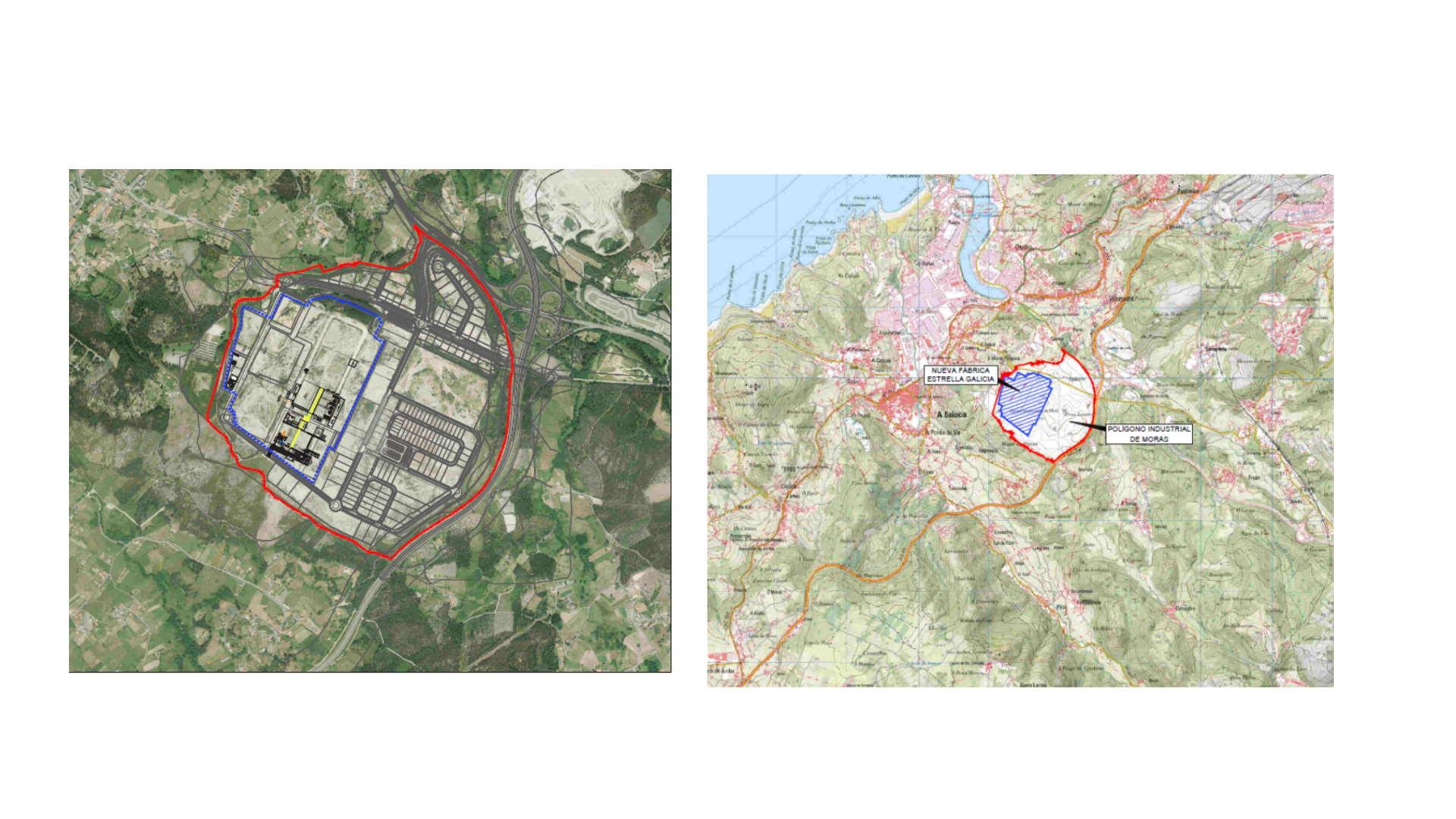 Ubicación de la nueva planta de Estrella Galicia en el polígono de Morás de Arteixo (A Coruña)