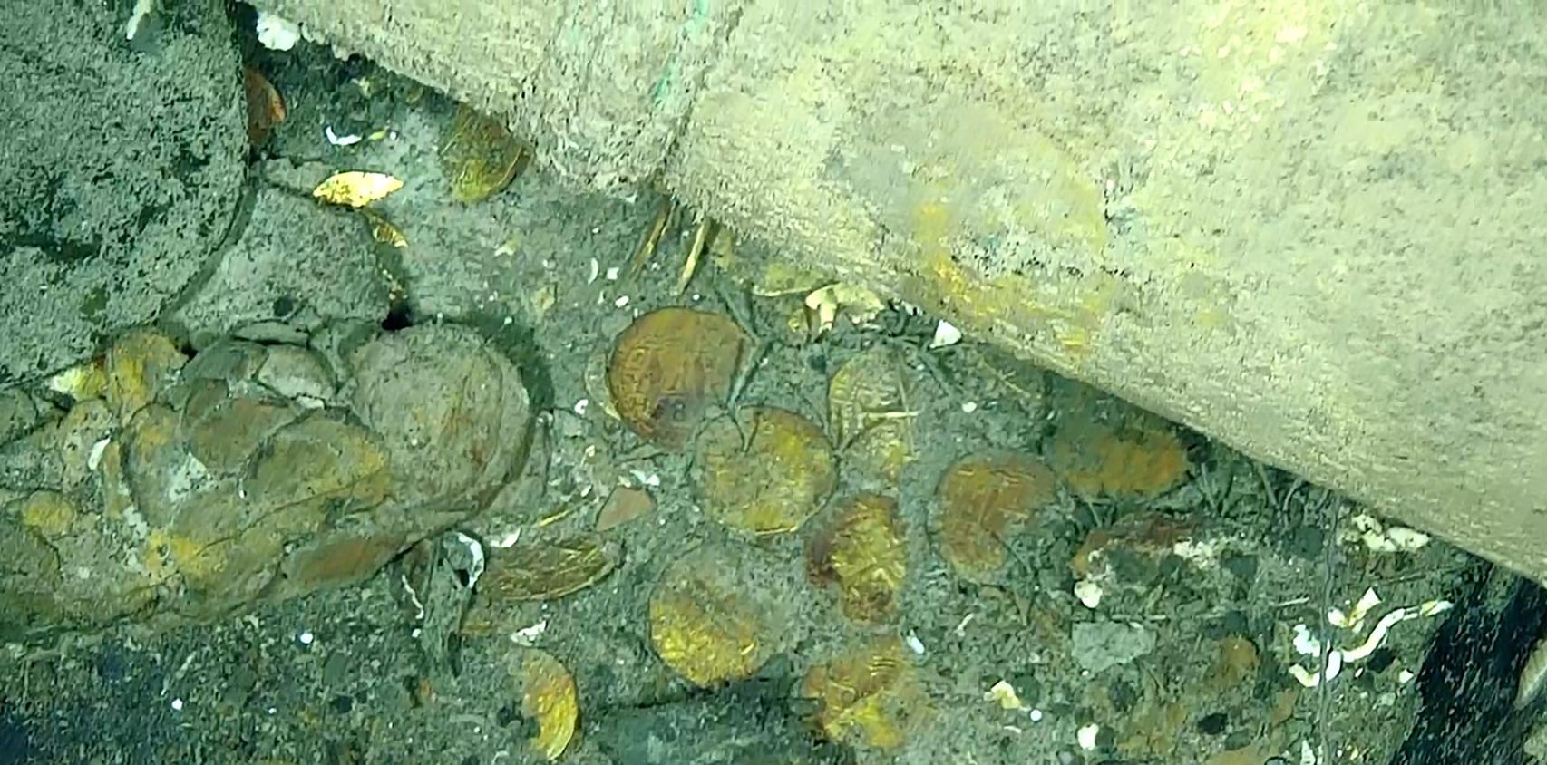 Detalle de las monedas que transportaba el 'San José'.