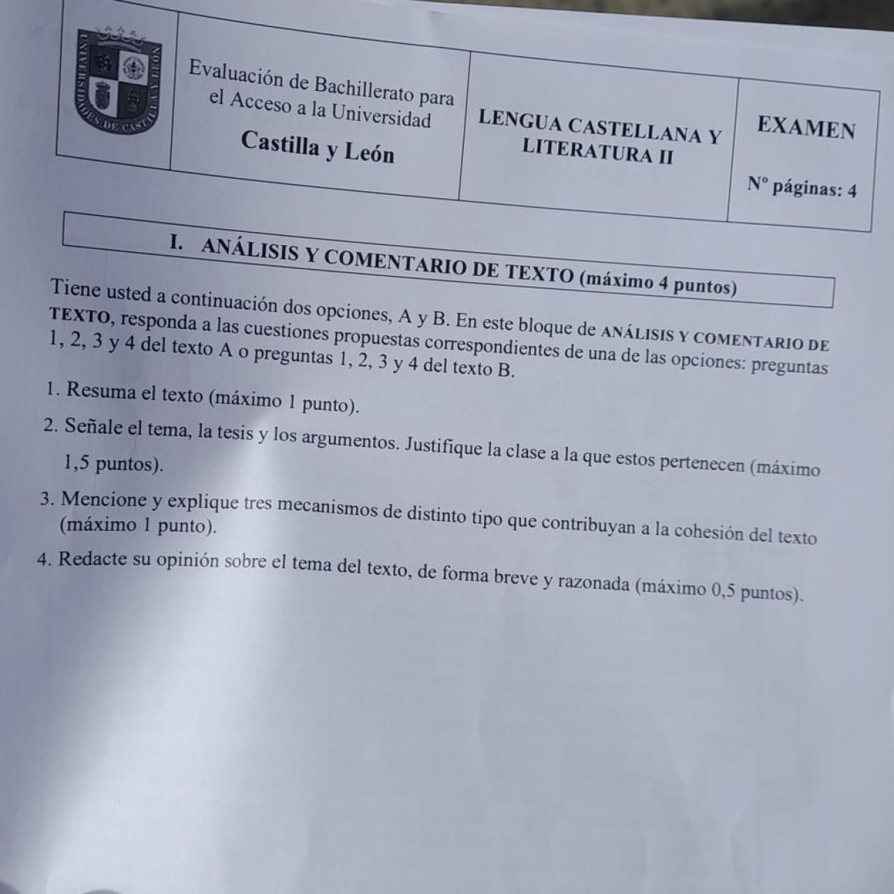 Primera prueba de la EBAU 2022 en Castilla y León 3