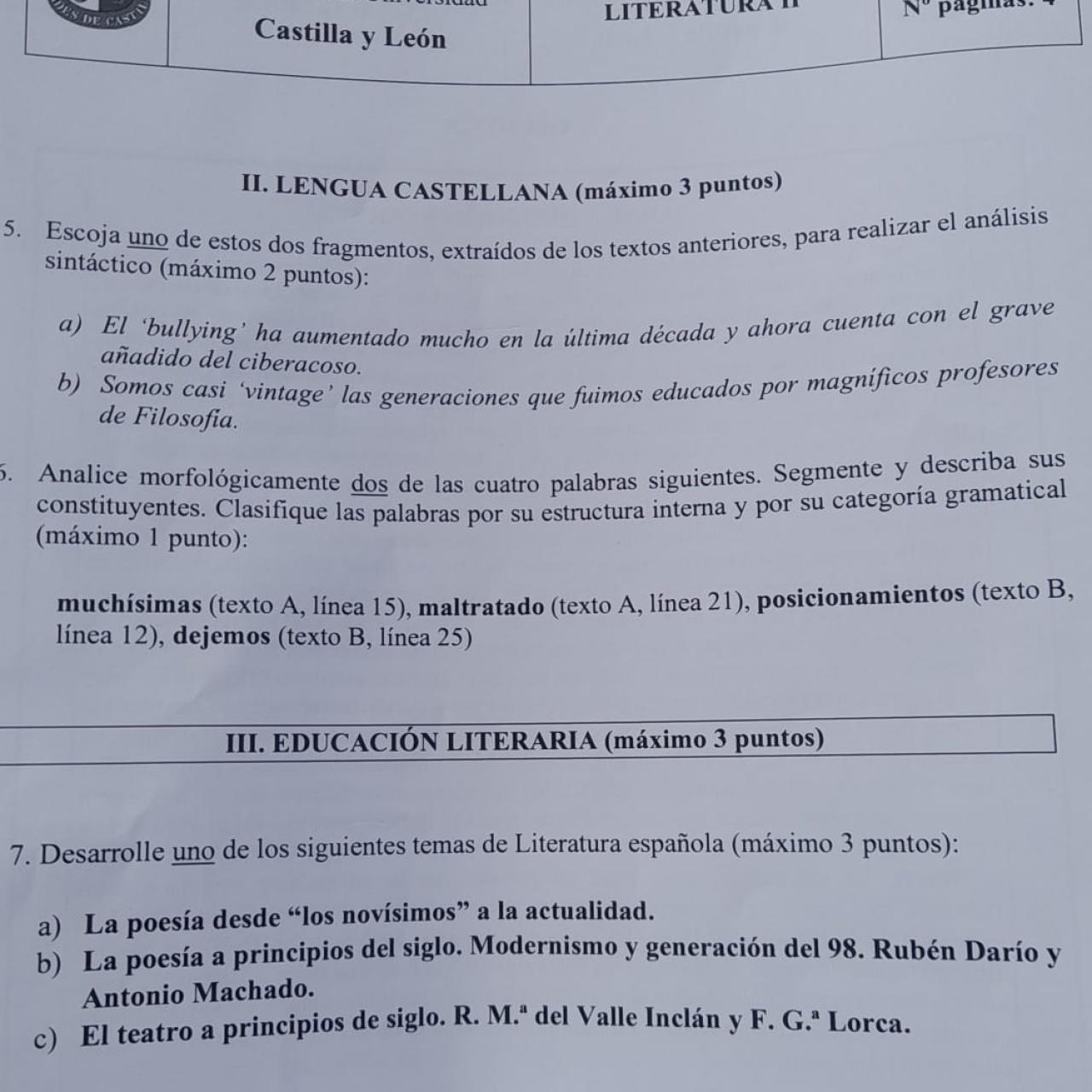 Primera prueba de la EBAU 2022 en Castilla y León 4