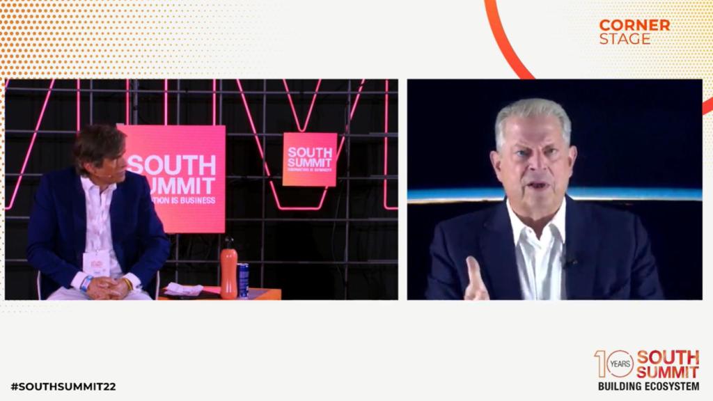 El expresidente estadounidense Al Gore durante su ponencia en el South Summit.