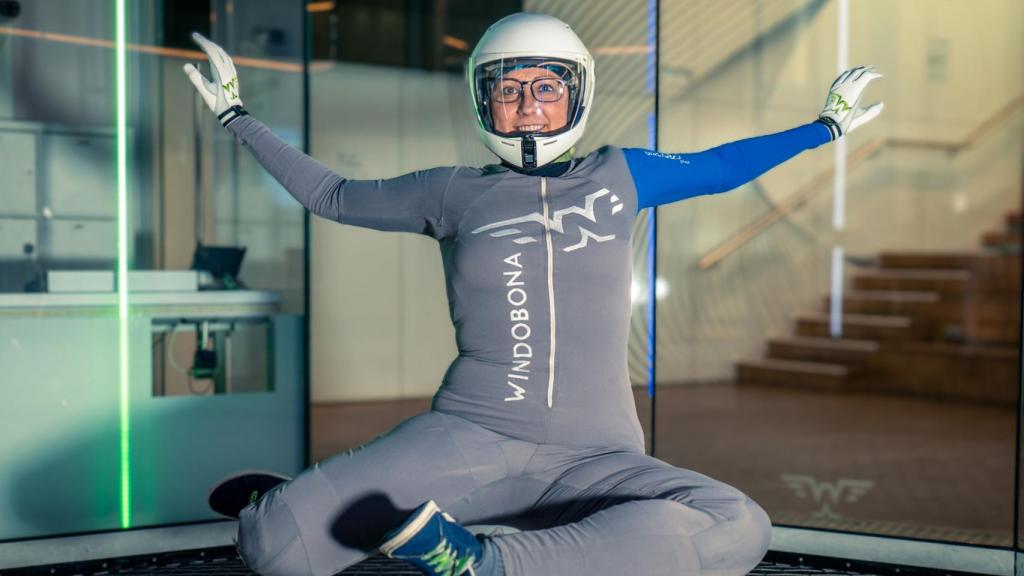 Acrobacias en el túnel de viento.