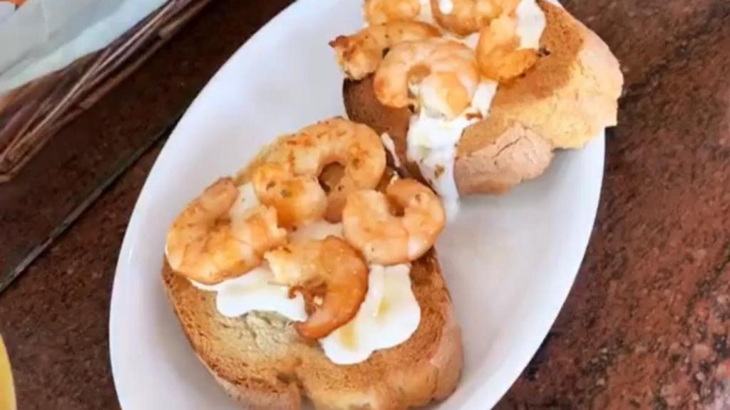 Tosta de gambas - Bar Tramontana
