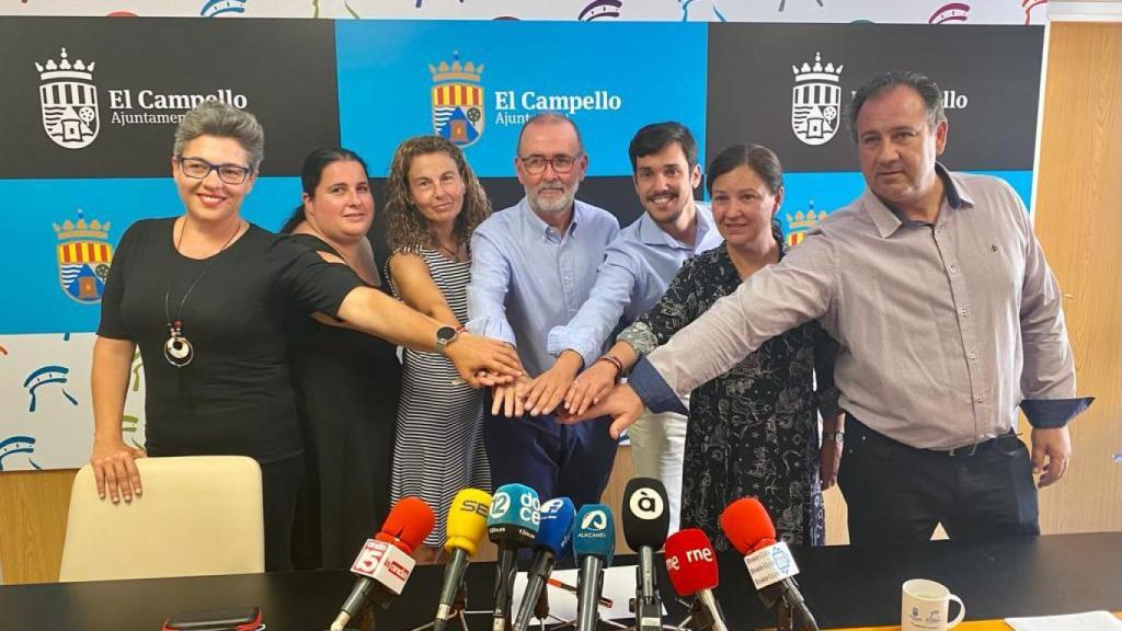 Los concejales del PP de El Campello, tras sacar del Gobierno municipal a Cs.
