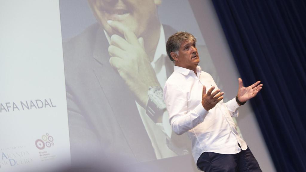 El entrenador Toni Nadal, este miércoles en Aranda de Duero.