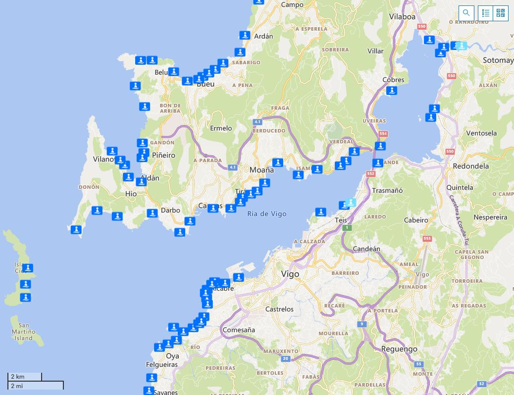 Mapa de calidad de baño de la Agencia Europa del Medioambiente.