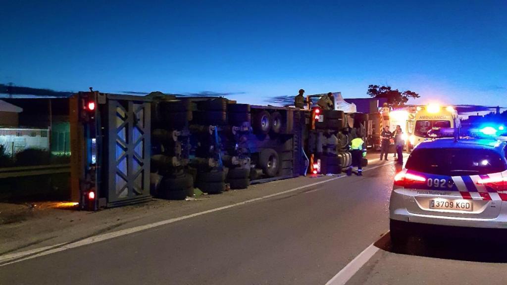 Imagen del vuelco en la VA-30