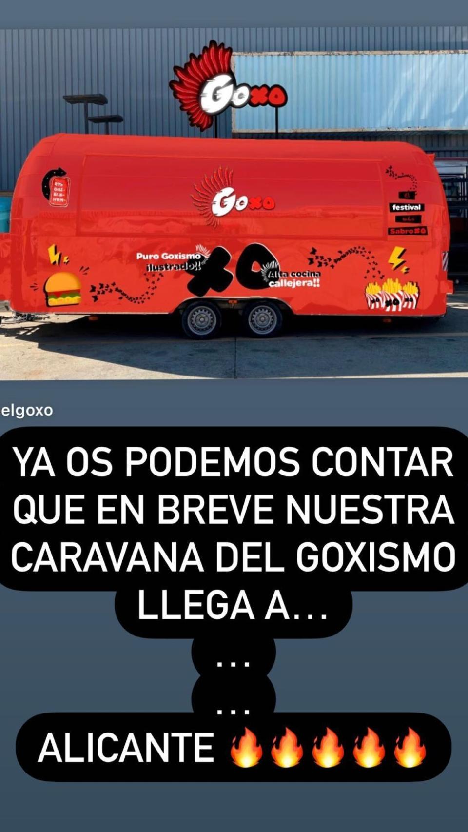 El primer anuncio en su Instragram.