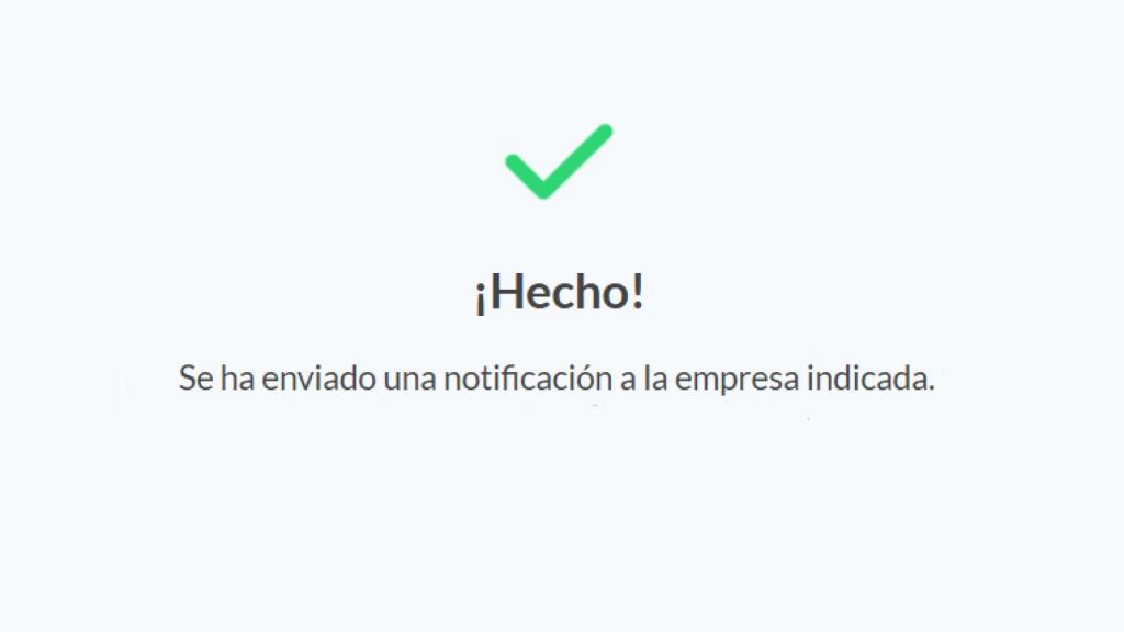 Lista Robinson notificación