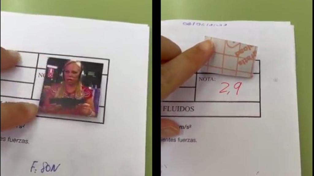 Dos capturas del vídeo que se ha hecho viral.