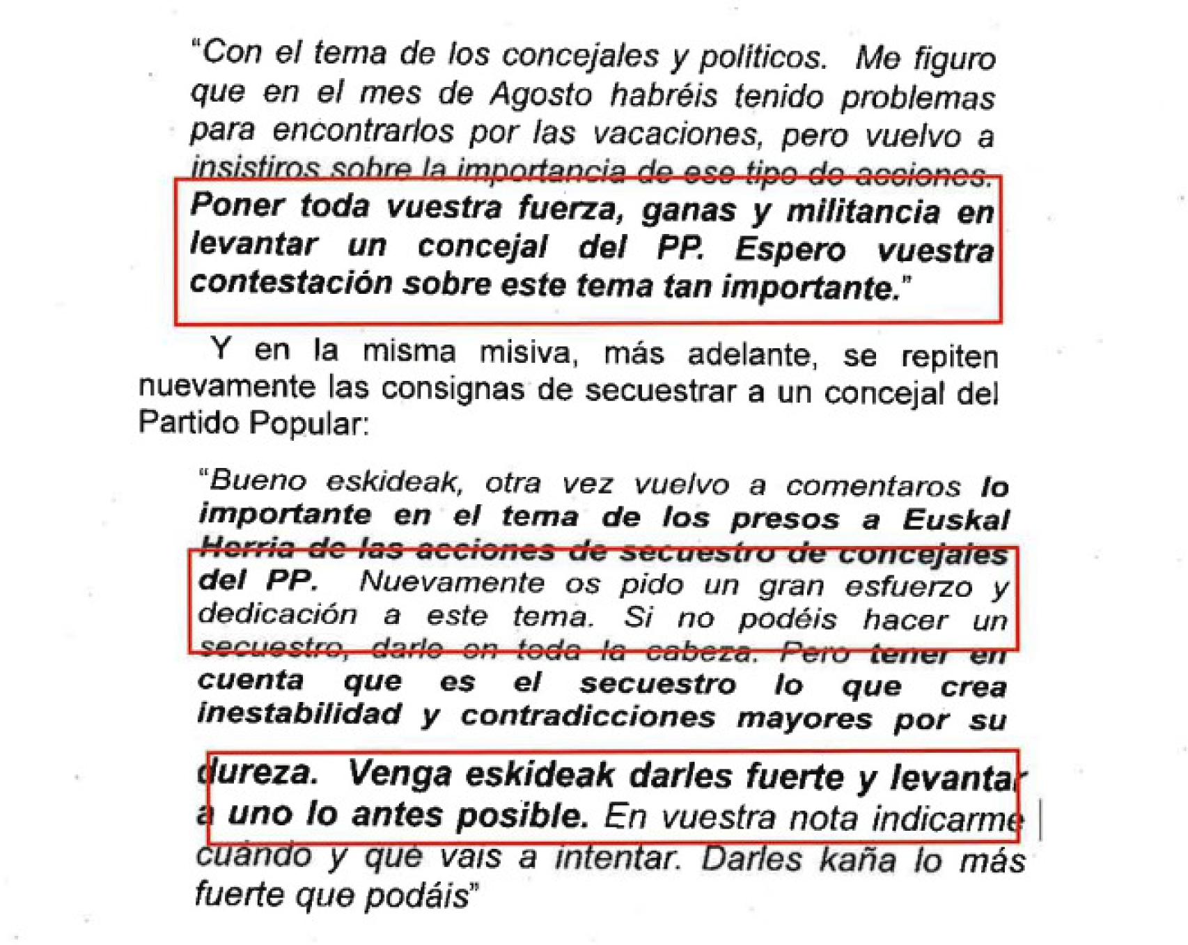 Informe de la Ertzaintza sobre la cúpula de ETA.