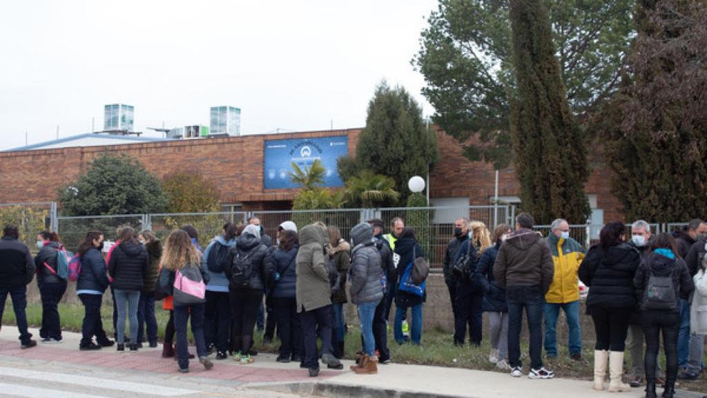 Concentración en marzo frente a las instalaciones de Fico Mirrors en Soria