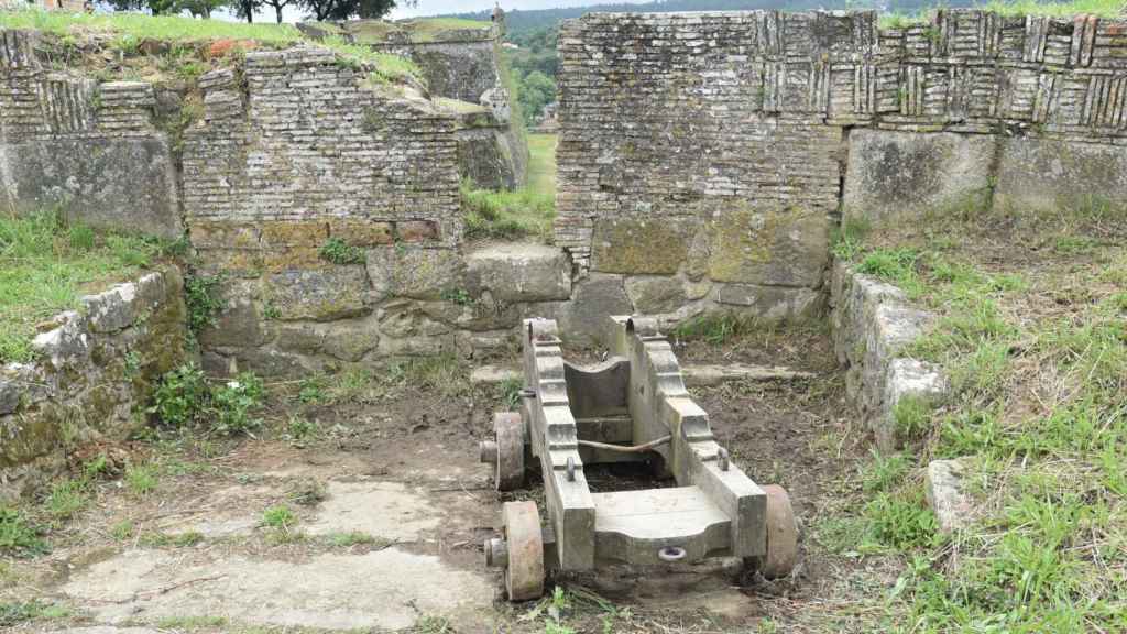 Lugar en el que se encontraba el cañón antes de ser sustraído.
