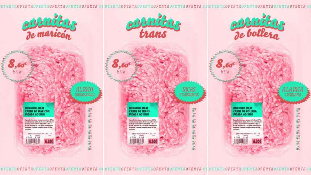 Cartel de la campaña Orgullo Crítico en Vigo promovido por Nós Mesmas y diseñado por A Muller de 6 Ollos.