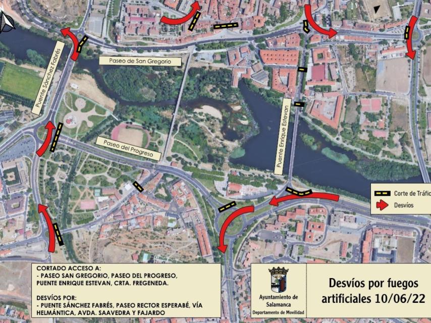 Cortes de trafico fuegos artificiales