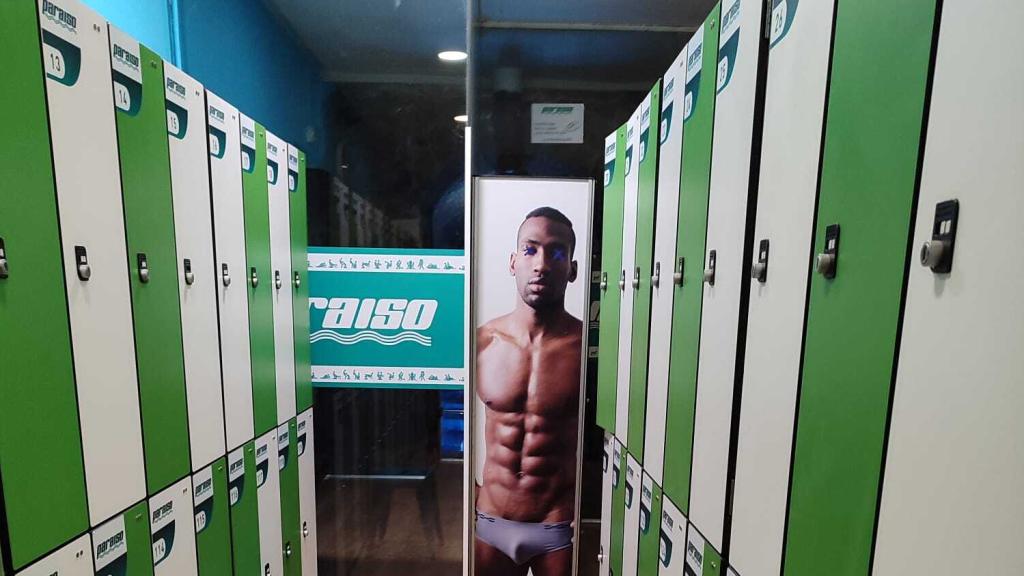 El vestuario de la Sauna Paraíso.