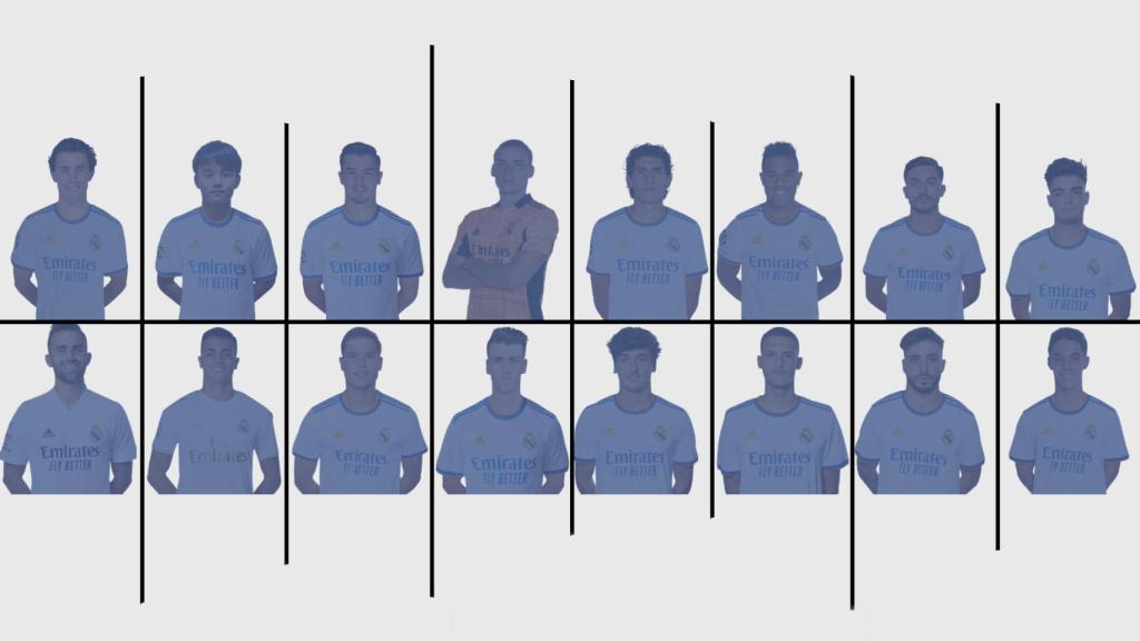 Álvaro Odriozola, Takefusa Kubo, Brahim Díaz, Andriy Lunin, Jesús Vallejo, Mariano Díaz, Víctor Chust, Miguel Gutiérrez, Borja Mayoral, Reinier Jesús, Juanmi Latasa, Antonio Blanco, Carlos Dotor, Rafa Marín, Mario Gila y Sergio Arribas.