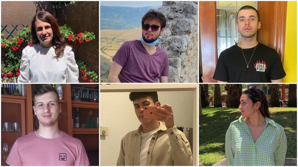 De izquierda a derecha: Silvia Cordovilla, Gerardo Galante, David Ortega, Sergio Eraso, Santiago Dumpiérrez y Carla B.