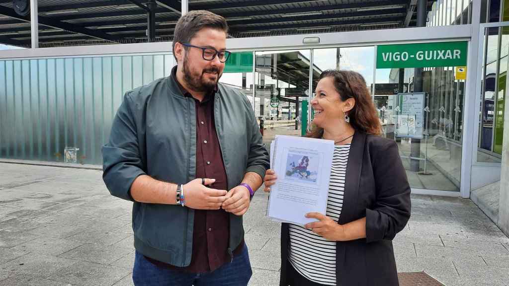 Ana Miranda y Xabier P. Igrexas este viernes en Vigo.