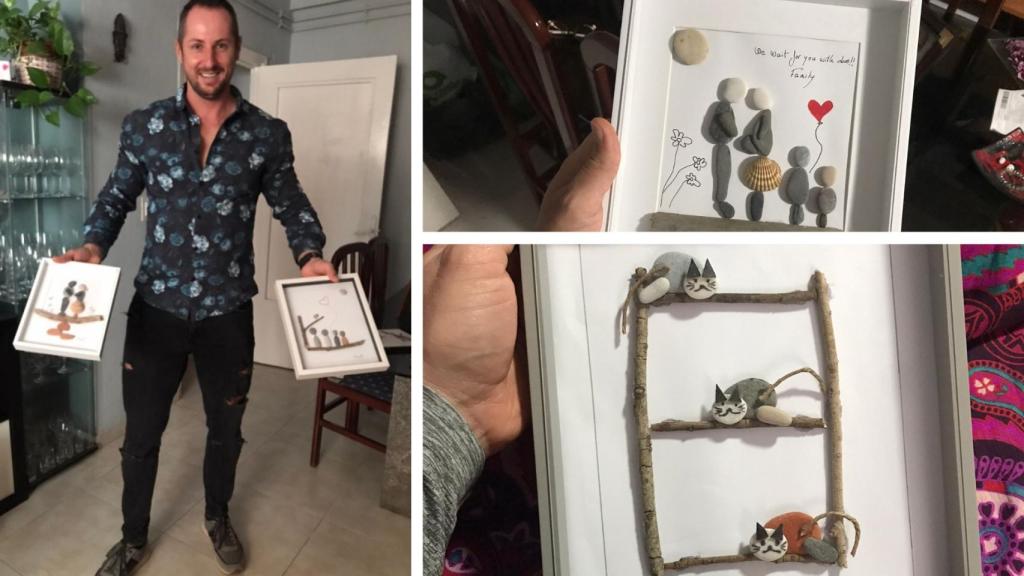 Marian, el rumano que hace arte con la naturaleza de las playas malagueñas.