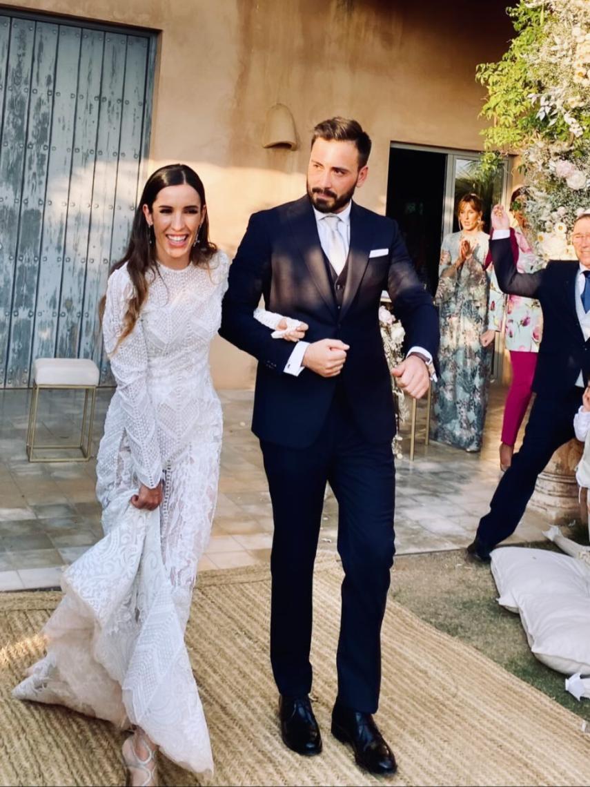 Ana y Davide, en una de sus primeras fotografías como recién casados.