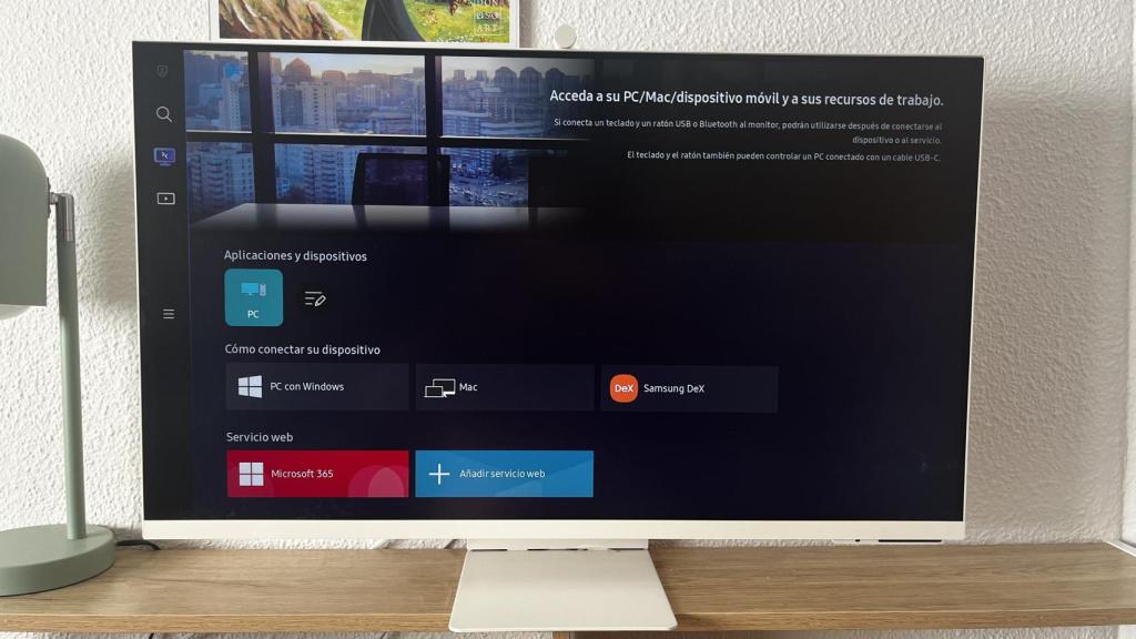 Apartado de trabajo del Samsung Smart Monitor M8
