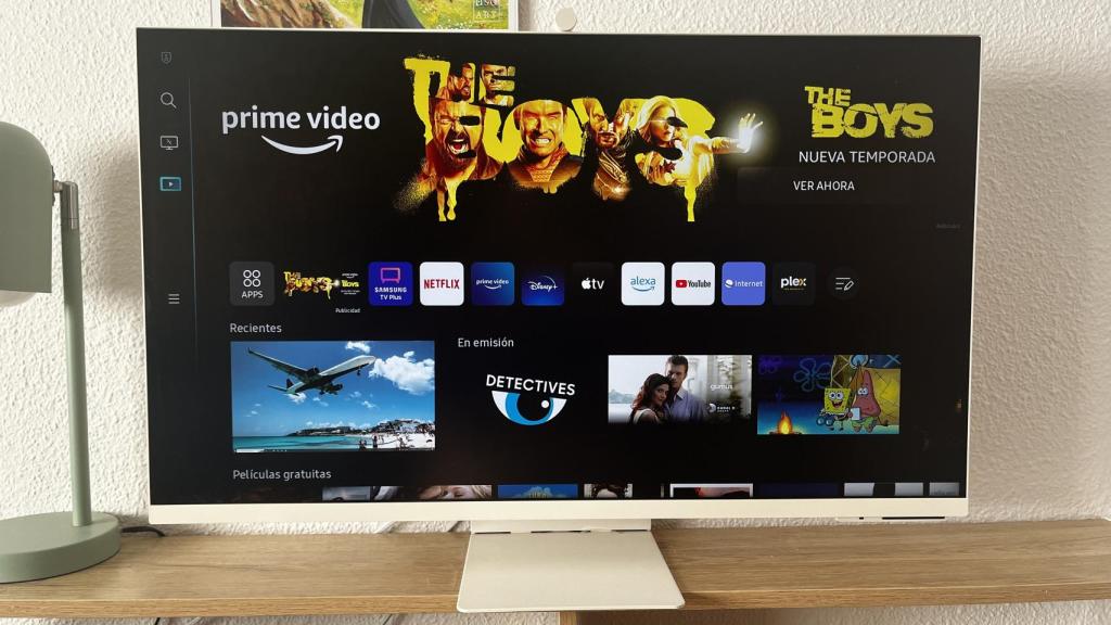 Apartado de entretenimiento del Samsung Smart Monitor M8
