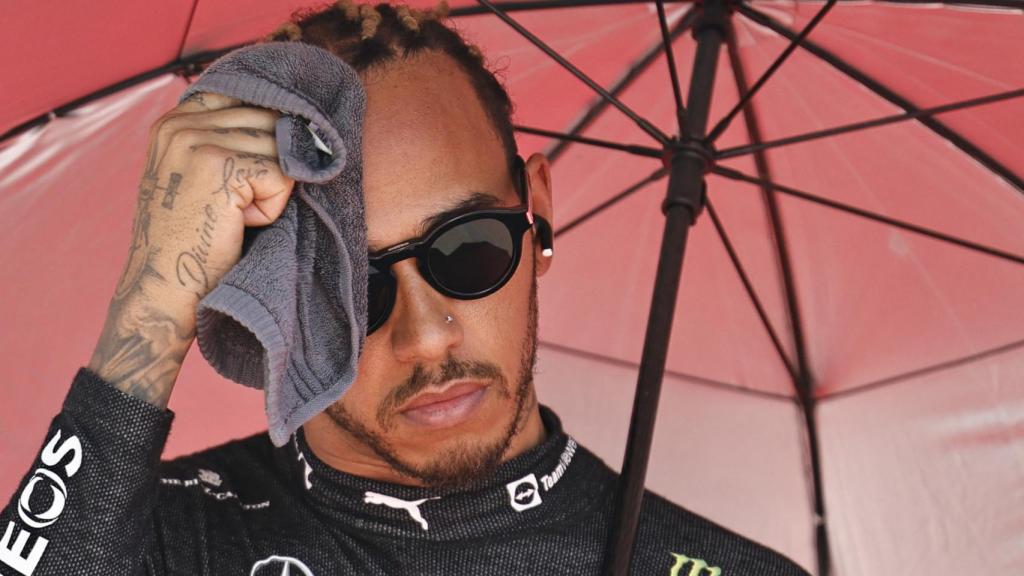 Lewis Hamilton en el Gran Premio de Azerbaiyán.