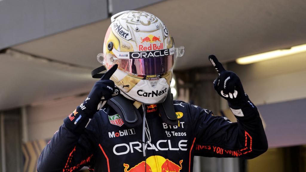 Max Verstappen celebra su victoria en el Gran Premio de Azerbaiyán