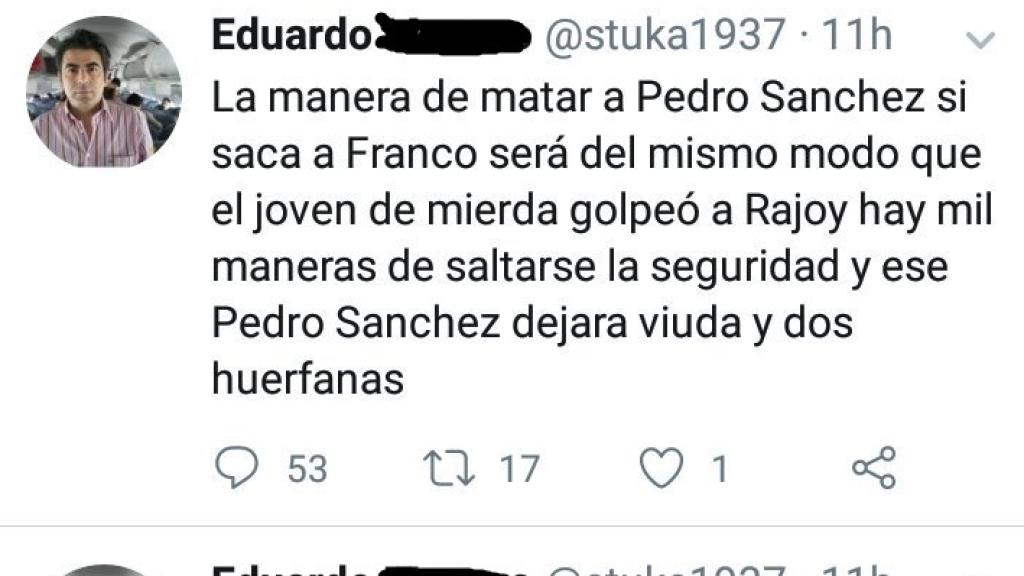 Algunos de los comentarios escritos por el acusado.