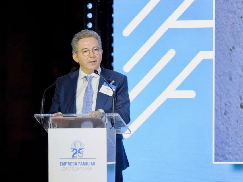 El empresario Pedro Palomo, tras su elección como presidente de Empresa Familiar de Castilla y León, este lunes.
