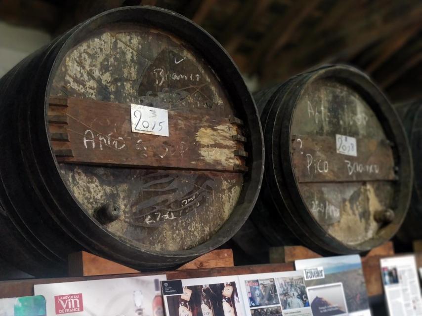 Barricas en la bodega de Czar Wines